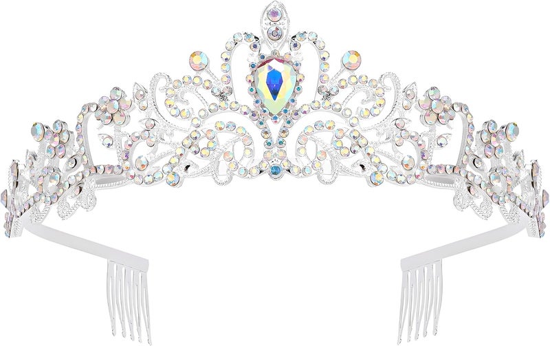 AXX Princess Crown for Women, Crystal Queen Tiaras for Girls Bridal Hair Accessories Gifts for Birthday Wedding Prom, Bridal Party, Pageant, Halloween Christmas Costume - Image 1